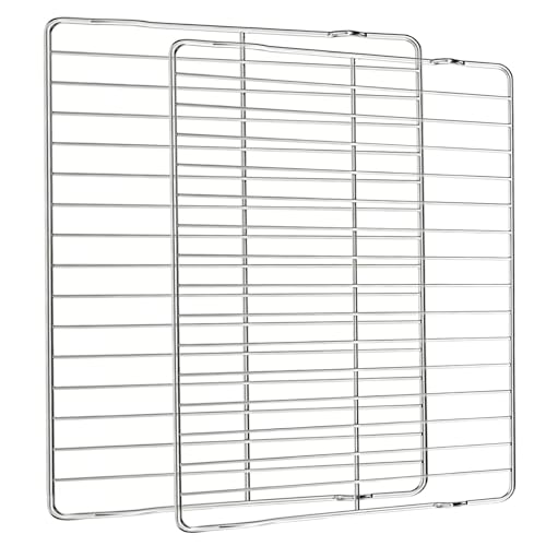 Upgraded 2 Pack Oven Racks 316496201 for Frigidaire Kenmore Range Stove 24.2 x 16 304 Stainless Steel Stove Wire Rack Parts Replaces 316496202 316496207 AP4040129 PS1765356