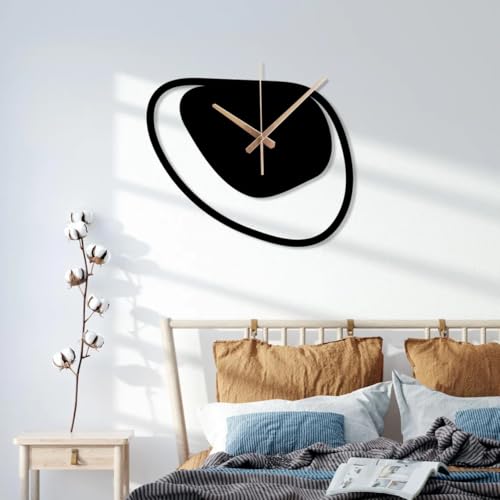 Image of Morden Metal Wall Clock for Living Room, Bedroom, Office, Kitchen, Stylish Wall Clock for Home and Hall, Designer Big Size Modern (DA-227, 60 CM)