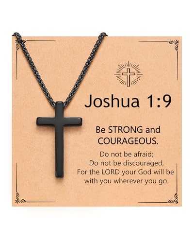 ORISPRE Teenage Teen Boy Gifts Ideas Cross Necklace Men 8 12 14 16 18 13 15 Year Old Birthday Christian Baptism Confirmation Christmas Stocking Stuffers for Kids Boys
