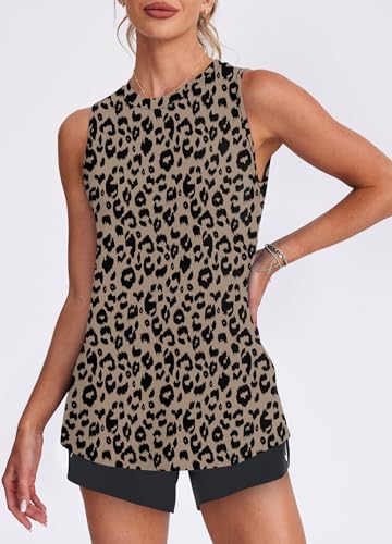 Image of Womens Workout Tank Tops Lightweight Sleeveless Shirts for Women Loose Fit Tops for Athletic Running Tennis Yoga