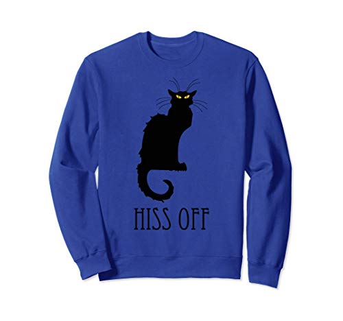Hiss Off Cat Says Piss Off Funny Sweatshirt