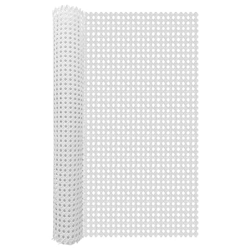 Weiße Wiener Geflecht,PE Kunststoff 60x100CM Rattan Rolle,Wetterfest...