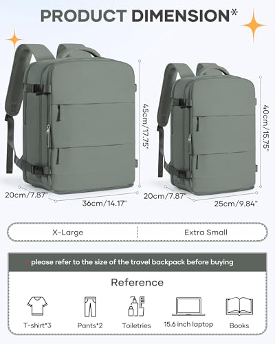 Image of Large Travel Backpack for Women Airline Approved Carry on Backpack for Airplanes Mochila De Viaje Spirit Airlines Personal Item Bag 18x14x8 Personal Item Travel Bag Backpack for Traveling on Airplane
