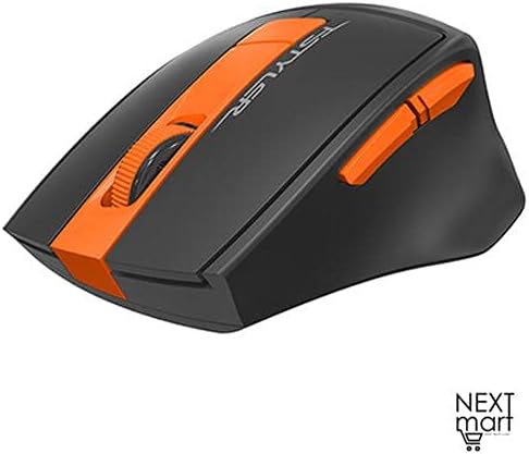 Angled view of the A4Tech Fstyler FG30S Silent Wireless Mouse, showcasing its side buttons and scroll wheel.
