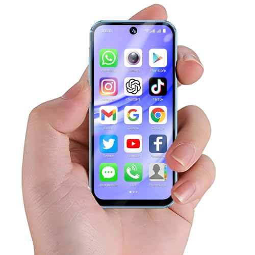 Hipipooo Mini Smartphone 4G, Double SIM, écran 3,88 Pouces, Double caméra 2,0 + 5,0MP, Batterie 1950mAh, Mini téléphone Android 12 pour...