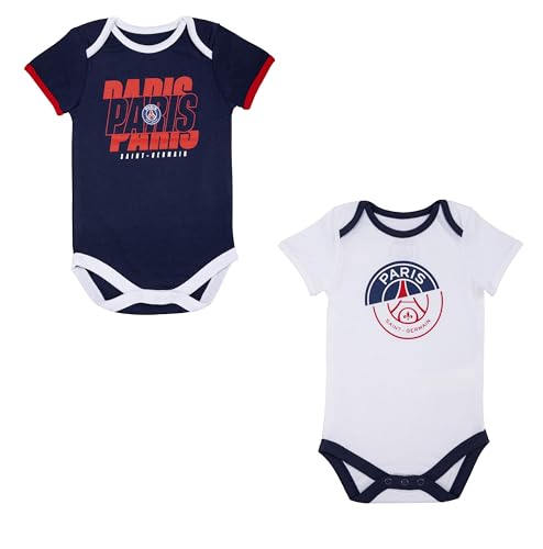 PSG 2 x Body bébé garçon Collection Officielle Paris Saint Germain - 6 Mois
