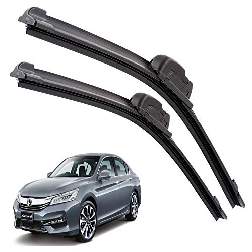 Image of Euro Care Windshield Car Wiper Blades Compatibility with Accord Old (Model : 2012-2018) - Set of 2Pc D-26,P-19