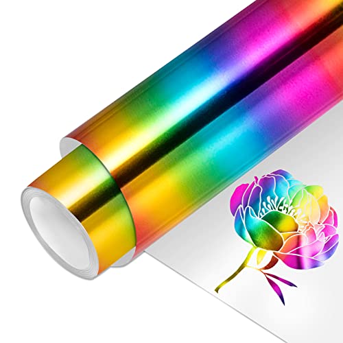 VINYL FROG Rainbow Metallic Foil Heat Transfer Vinyl...