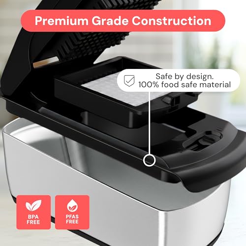 Fullstar Vegetable Chopper and Mandoline Slicer - Cheese Grater, Food Chopper with Container, Kitchen Accessories, Home Essentials (14 in 1, Black/SS)