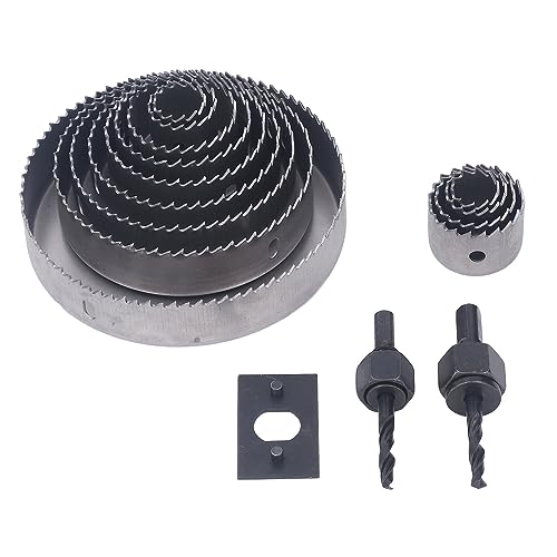 Set de 17 piezas sierras corona acero rápido para madera miniatura 2