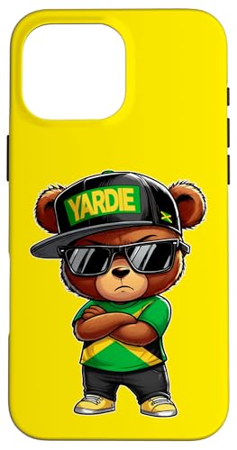 YARDIE ジャマイカ ベア ジャマイカ国旗 ジャマイカの服 スマホケース iPhone 16 Pro Max 用