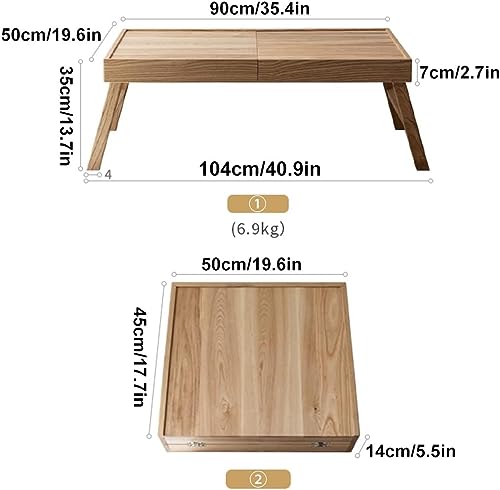 Table pliante japonaise bois table à thé zen petite table basse de sol - 3