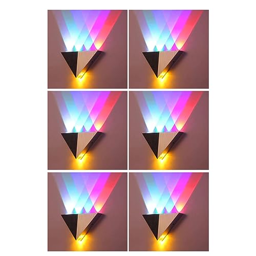 Gesto Wall Lights - 5W IP65 Waterproof Wall Lamp –2 Way Exterior Wall Light for Decoration| Up Down Light for Balcony | Outdoor Wall Lights for Elevation,Garden & Patio Lights -(Multicolor)-Pack of 6