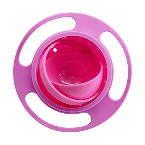 Ztl Gyro Bowl 360 Dgree Rotation Spill Resistant Gyroscopic Bowl with Lid Cover
