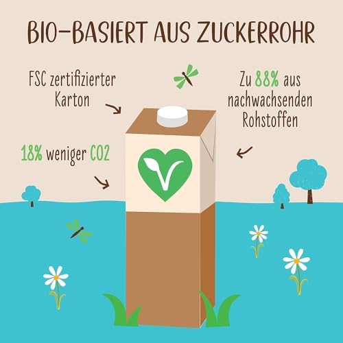 Allos Kokosmilch ohne Zucker | Milch auf Pflanzenbasis | Vegane Milch | ohne zugesetzten Zucker | Milch Alternative | laktosefrei | 1 Liter (6 Stück)