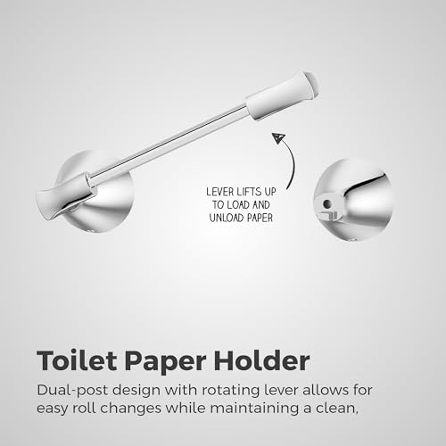 Pfister Willa Toilet Paper Holder, Bathroom Tissue Roll Holder, Wall-Mounted, Screw-In, Polished Chrome Finish, BPHWLL0C by Pfister - Used condition - Image 6