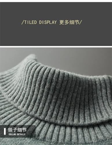 Mens Sweater Cashmere Sweater 100% Solid Wool Knitting Sweater High Lapel Pullover Top2