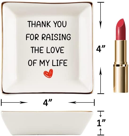 Best Gifts for Mother in Law Gifts from Daughter Son in Law - Mother of The Bride Groom Gift, Boyfriends Mom Future Best Mother in Law Gift for Wedding Birthday, Jewelry Tray - Image 4