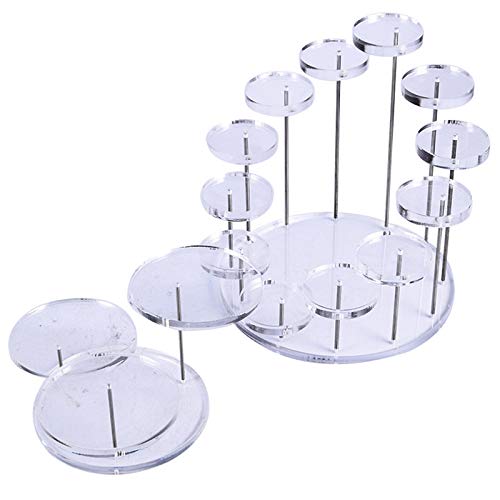 TBoxBo 312 2PCS Small Cupcake Stands Round Dessert Donuts Trays Display Table Shape Cupcake Display for Party Craft Small Items