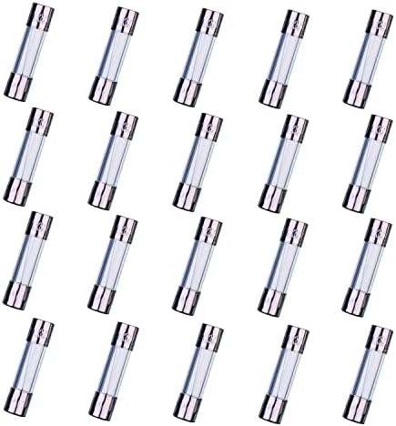 F6.3AL250V 20 Pcs 5x20mm Fast-Blow Glass Fuse 6.3A 250V 0.2x0.78 inch time delay Fuse(Pack of 20 Pcs)