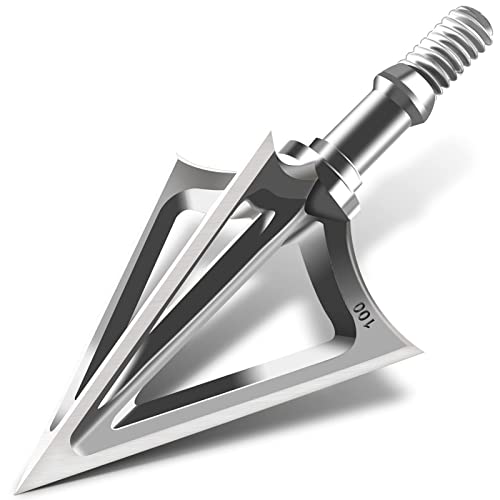 Aimdor X1 Broadheads Hunting Broadheads 12Pcs 100/125 Grain Fixed Blades Stainless Steel X1 Hunting Broadheads For Crossbow Compound Bow And Hunting Bow #TOP1