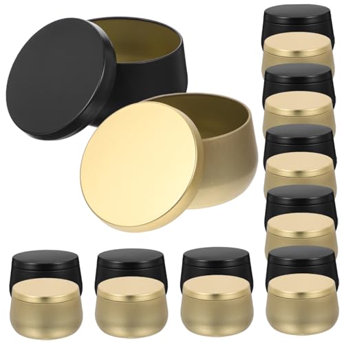 jojofuny 24pcs Empty Candle Tins with Lids Candle Jars Tinplate Storage Containers for Crafts Jewelry and