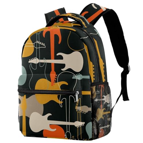 Sac à dos d'école motif guitare pour adolescents fatigués des sacs ternes