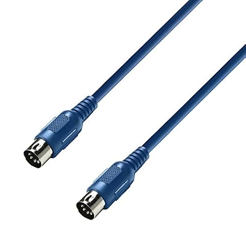 Ah Cables Adam Hall 3 Star Series Kabel Midi, Niebieski, 0.75m