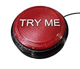 Try Me | Animatronic Step Pad | Button for Animatronics | Animatronic Switch | Skelly Button | Animatronic Button | Try Me Button (Red Button, 20 Foot Cable)