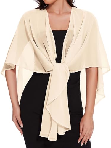 Image of Shawls and Wraps for Evening Dresses Womens Chiffon Scarf Sheer Cover Up