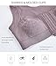 BRABIC Front Closure Post Surgery Compression Bras for Women Mastectomy Bra with Adjustable Straps Wirefree Purple Brown