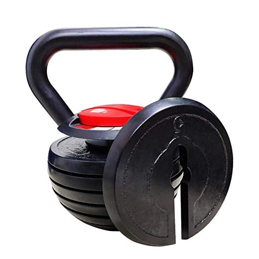 Bibowa Adjustable Kettlebell Weights Sets Cast Iron 10 15 20 25 30 35 40 lb for Exercises,Weightlifting,Conditioning,Strength and Core Training
