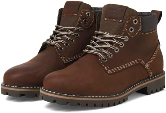 JACK & JONES mens Jfwqueensway Leather Boot Sn