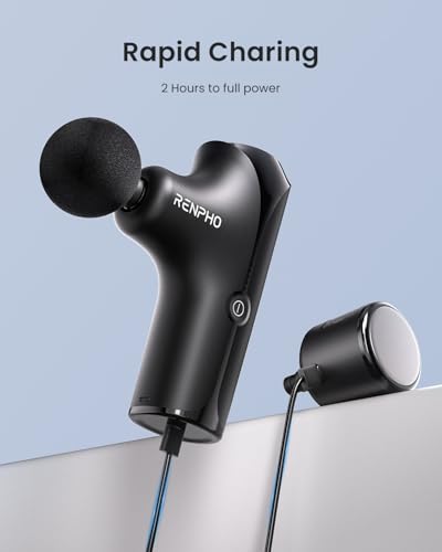 Image of RENPHO Mini Thermacool Massage Gun with Heat and Cold, Mothers Day Gifts, Professional Pocket-Sized Percussion Massager, Portable Deep Tissue Massager, Quiet Operation with Travel Carry Bag