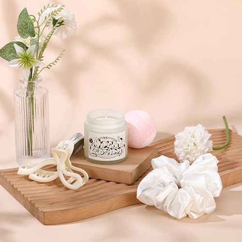 Birthday Gifts for Women, Teen Girl, Girl, Her, Sister, Daughter, Friends - Charming Birthday Happy 8-in-1 Gift Box Set with Delicate White Bow Printed Glass Cup & 7 Other Adorable Items (16oz)