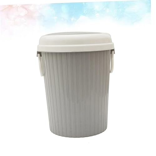 Miniatura 9 de Amosfun Bote de basura con tapa, pequeño bote de basura con tapas, cubos de basura grises con tapa, cubo de basura gris con tapa, cubo de basura