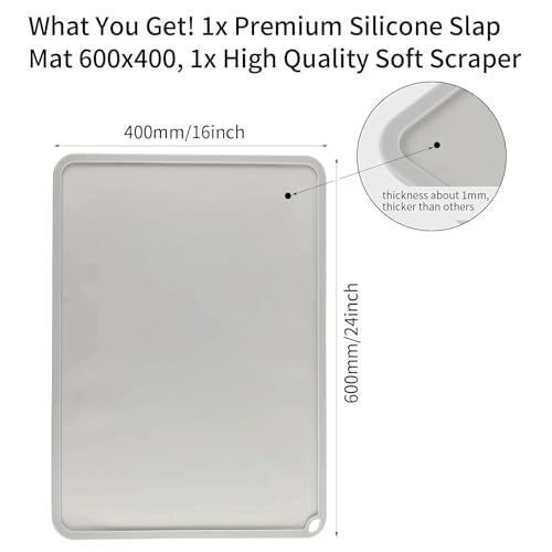Toaiot Silicone SlapMat 600x400 and Scraper : Kit d'outils pour imprimante 3D en résine résistante à la chaleur Tapis de travail en silicone antidérapant et imperméable pour Photn S Mars DLP SLA LCD 2 Toaiot Silicone SlapMat 600x400 and Scraper : Kit d'outils pour imprimante 3D en résine résistante à la chaleur Tapis de travail en silicone antidérapant et imperméable pour Photn S Mars DLP SLA LCD – Image 3