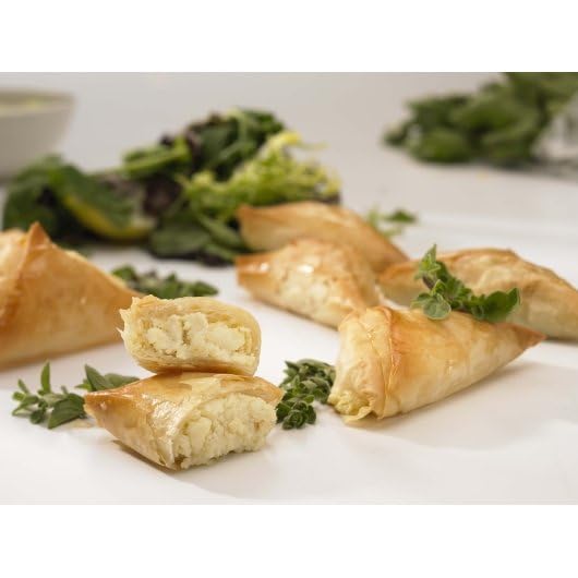 Kronos Fillo Classic Tyropita, Ready-to-Bake Cheese Triangles, Frozen, 48 Count