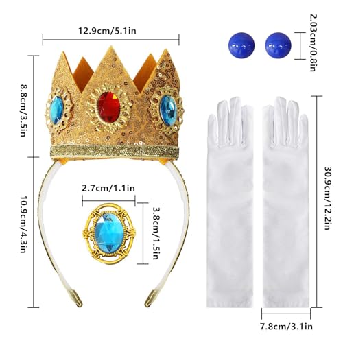 Tiara de princesa y accesorios de disfraz mujer para carnaval 5