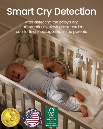 Image of CHICWAY Portable Sound Machine with AI Cry Detection White Noise Machine