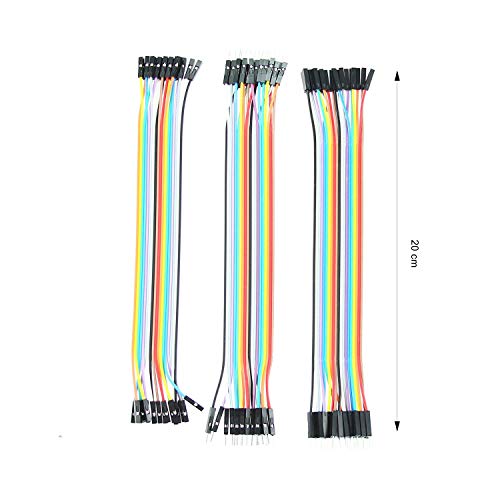 Image of ApTechDeals Breadboard 840 point with jumper wires Set (20+20+20)
