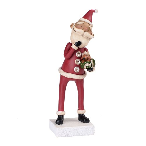 Department 56 Pumpkinseeds Christmas Santa with Present Figurine, 8.46 inch