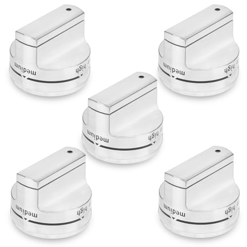 W11101439 Surface Burner Knob 5 Packs Compatible with Maytag Gas Stoves MGR6600FZ0, MGR6600FB0, MGR6600FZ1, MGR7700LZ1, MGR6600FW0, MGR6600FZ3, MGR7700LZ0 , Replaces 4534467, PS12074638, W10858251