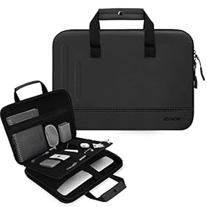 Alfheim 13-14/14,2 inch hardshell laptop met handvat, waterdichte beschermhoes, laptop-tablet-hoes, compatibel met MacBook Pro A2443 (zwart)