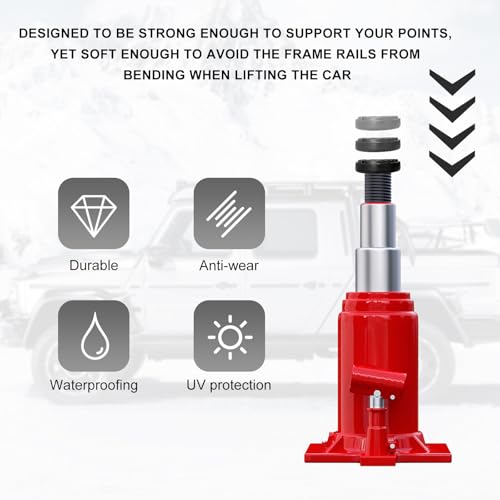 Image of 4 PCS Car Lifting Pads, Two-Post Round Auto Jacking Lift Arm Pad Rubber Protector, Heavy Duty Car Jack Pads Jacking Weightlifter Accessories for Auto Lift Truck Hoist