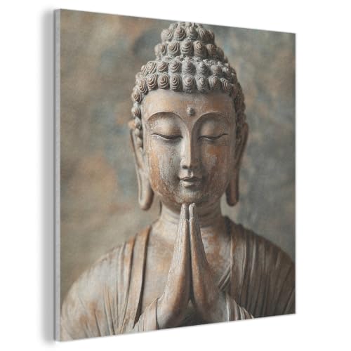 Tableau feutre de luxe Bouddha 60x60 cm MuchoWow art mural marron moderne