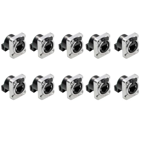 Prise de châssis Ethernet RJ45 NE8FDP étanche IP65 en lot de 10 pièces pour réseau