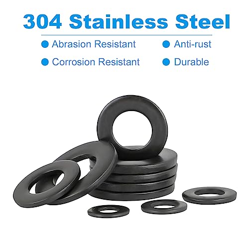 Drenky Black Metal M4 Washers, 0.8mm Thick - Image 3
