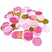VCOSTORE 5000 Pieces Tissue Paper Confetti Circles, 1 Inch Round Paper Table Confetti Circle Dots, Suitable for Birthday Wedding Party Decoration and Baby Shower decorations,Pink and Gold