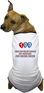 CafePress Funny 100 Wisdom Saying Birthday Dog T Shirt Dog T-Shirt, Pet Clothing, Funny Dog Costume